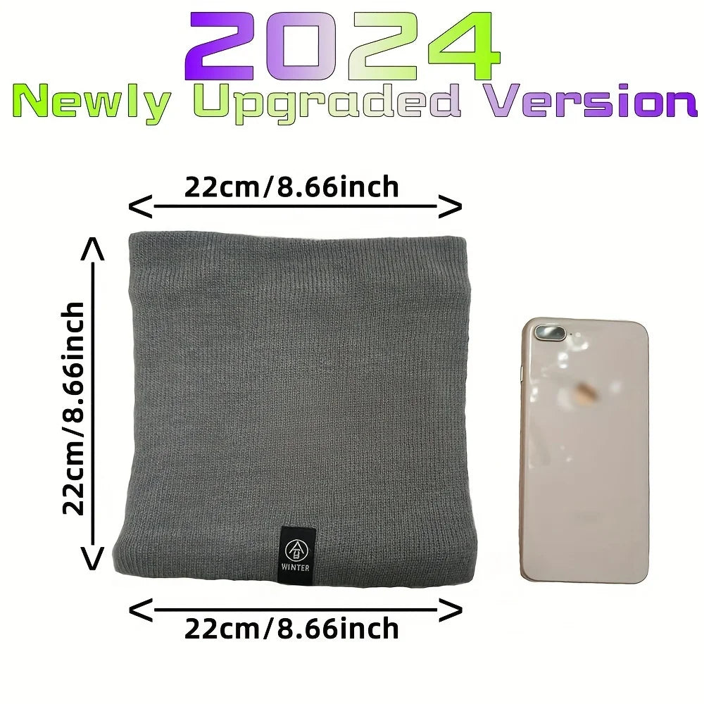 Multifunctional Thermal Knit Neck Tube Scarf Windproof Cold Proof Face Mask Neck Warmer For Ski Running Daily Wear Qme