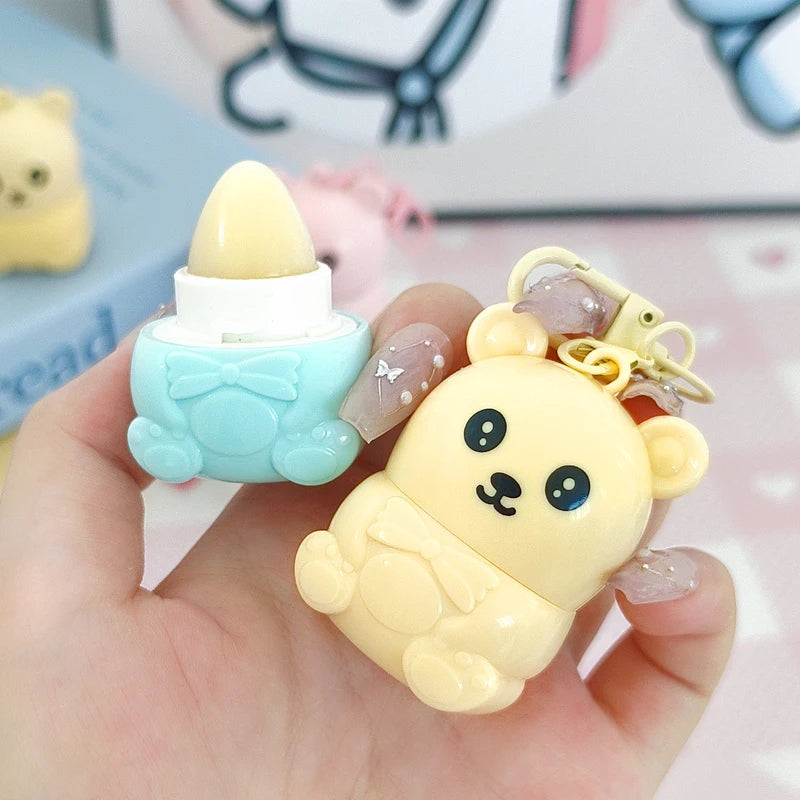 Cute Bear Fruit Lipstick Deep Moisturizing Care Lip Skin Prevent Dry Qme