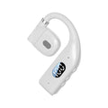 V5 4 Wireless Headphones Business Bluetooth Headset LED Digital Qme White single