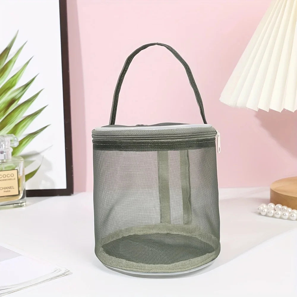 Knitting hook needle storage bag - Handmade craft storage bag, with zipper closure, suitable for yarn and knitting needles Qme