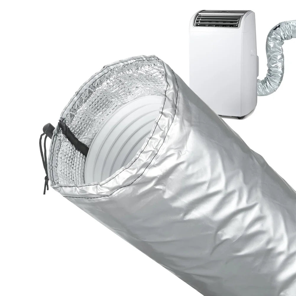 Air Conditioner Hose Cover Adjustable AC Hose Insulation Wrap Air Outlet Pipe Tube Hose Protective Cover Heat Insulation Sleeve Qme