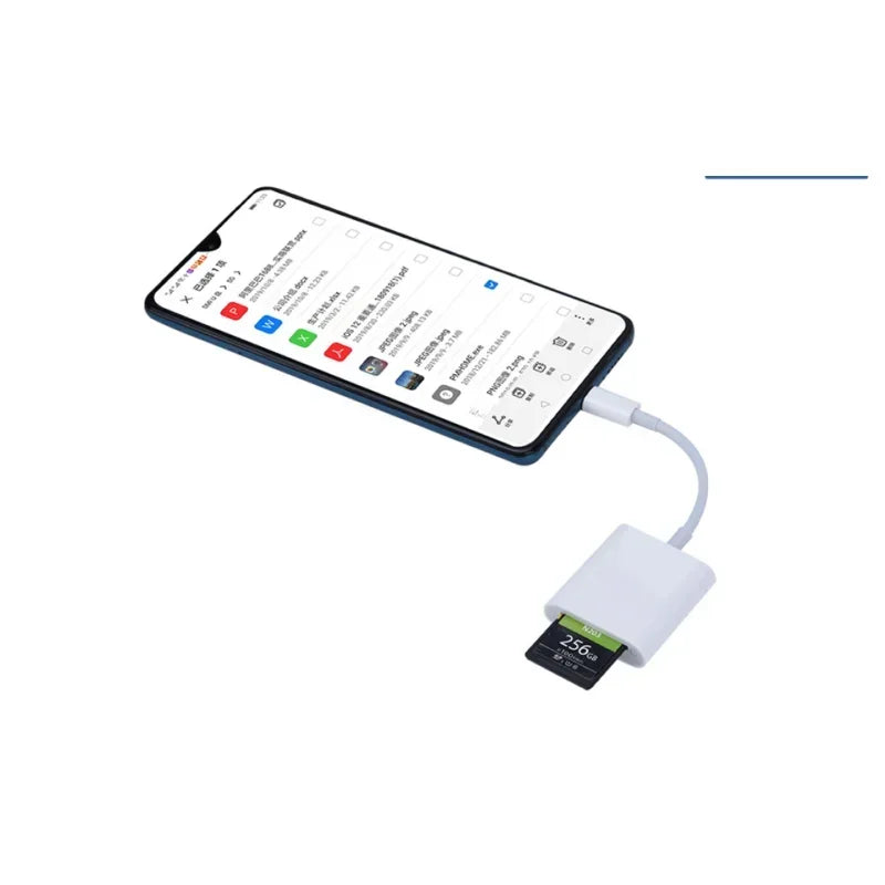 2 In 1 Type C TF SD Card Reader Adapter For iPhone 3.0 OTG Card Reader Camera Photo Transmission To Phone Splitter Qme