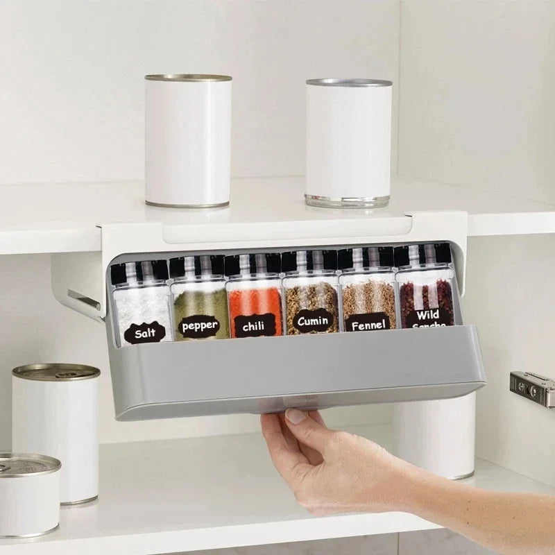 Kitchen Seasoning Bottle Storage Rack Spice Self-adhesive Qme