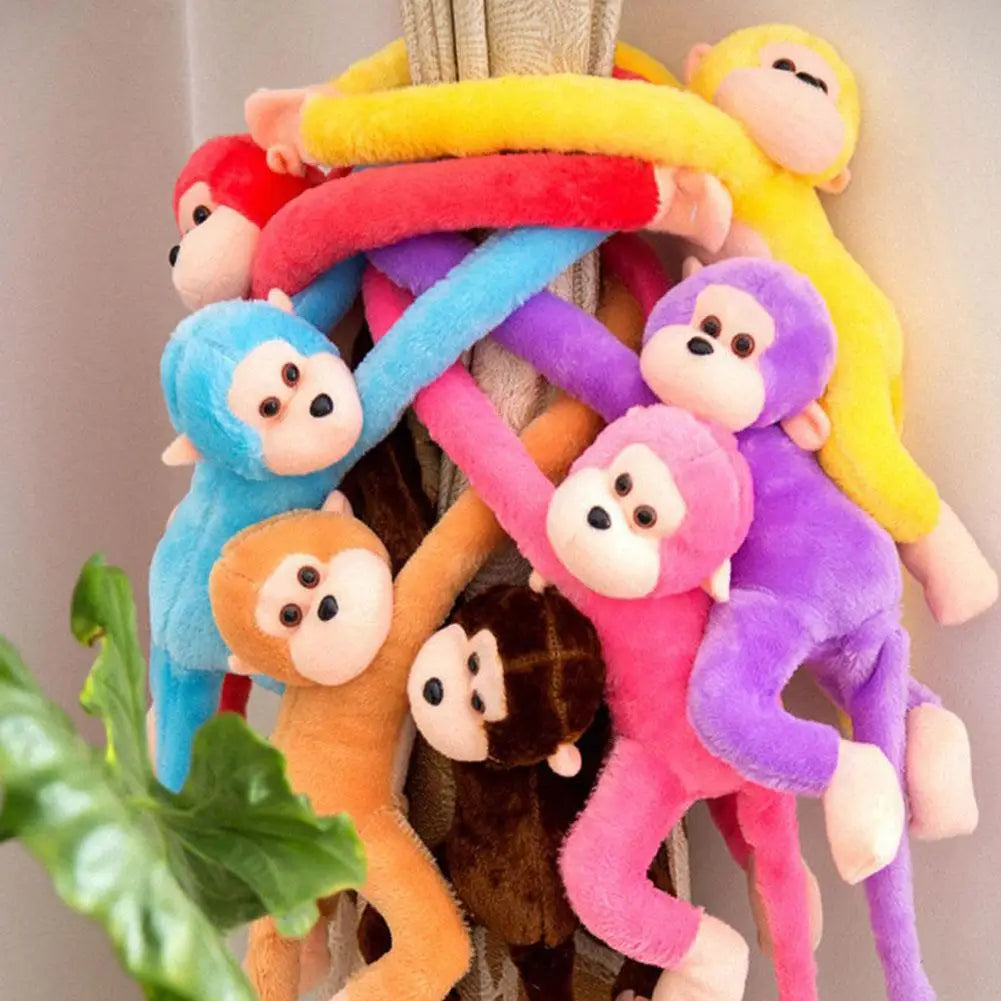 Plush Monkey Toy Stuffed Animal Cute Long Arm Tail Monkey Plush Toy Long Hands Monkey Mascot Room Curtain Decor Kids Toys Qme