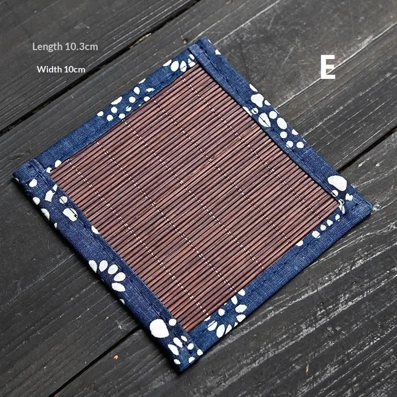 Handmade Bamboo Tea Mat Craftsmanship Kung Fu Accessories Making Qme E