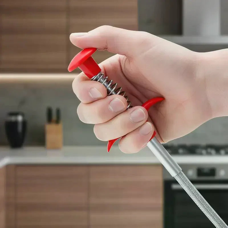 Stainless Steel Drain Clog Remover With Four Claw Grab Design And Easy Grip Handle For Kitchen Bathroom Sink Pipe Unclogging Qme