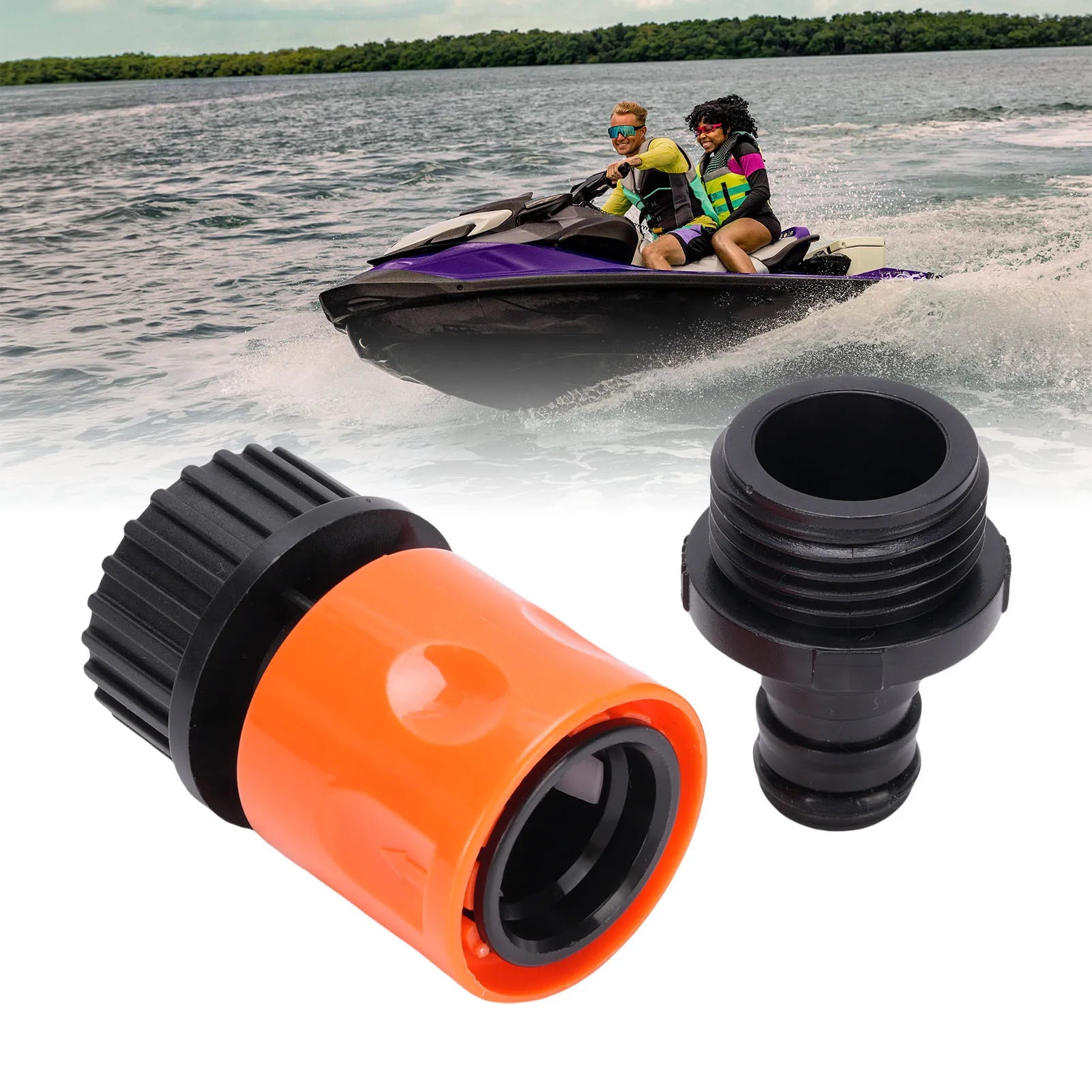 Jet Boat Flush Kit Outboard Motor Quick Connect Flush Kit Replacement for PWC 4 Stroke Watercraft Qme