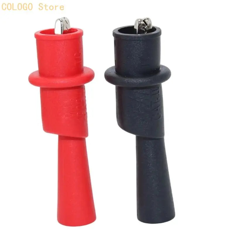 Clip Test Clamp Black Red Wire Tip 10A 1000V Multimeter Tester Probes Qme black red China Mainland