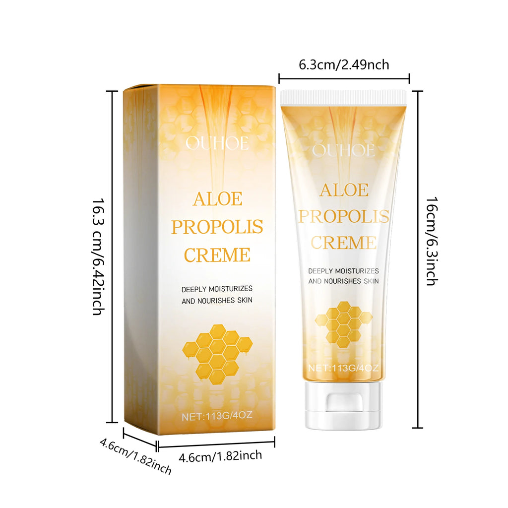Aloe Propolis Moisturizing Cream Soothing Repairs Nourishing Wrinkles Remover Rejuvenating Brightening Face & Body Cream Qme