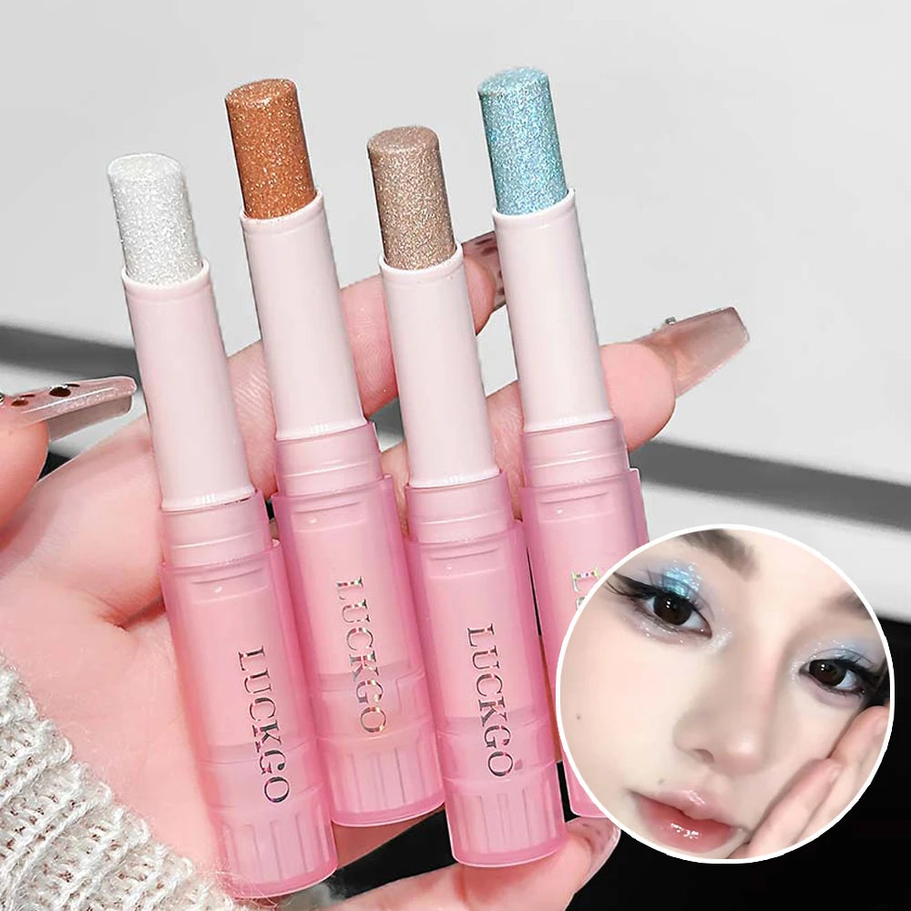 LUCKGO Jelly Eyeshadow Stick Eye Shadow Pen Waterproof Sweatproof Not Qme