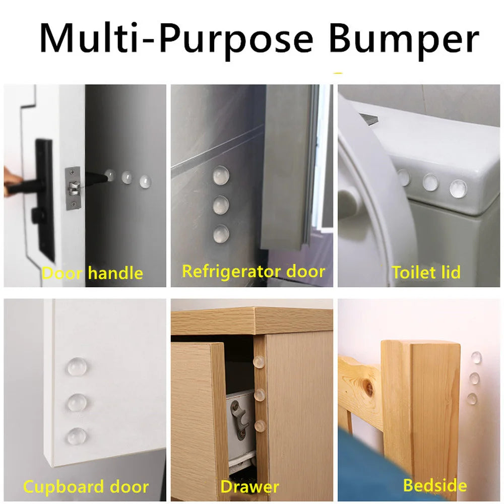 1 Sheet Silicone Rubber Damper Buffer Pads Transparent Door Stopper Self Adhesive Furniture Pads Cushion Protective Pads Qme