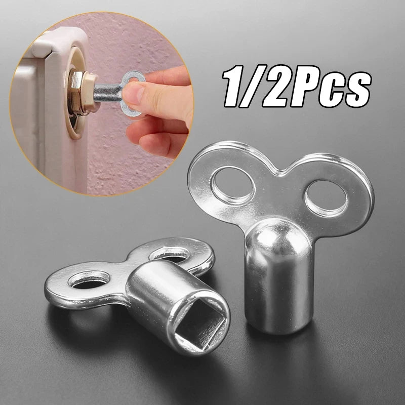 1/2Pcs Zinc Alloy Radiator Key, For Bleeding Air From Radiators,Square Socket Air Vent Valve Tool ,Heating Systems Accessories Qme