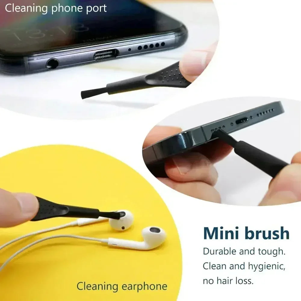 13/10PCS Cell Phone Charging Port Dust Plug with Cleaning Brush for iPhone 14 Pro Max Samsung Xiaomi iOS Type C Cleaner Set Qme