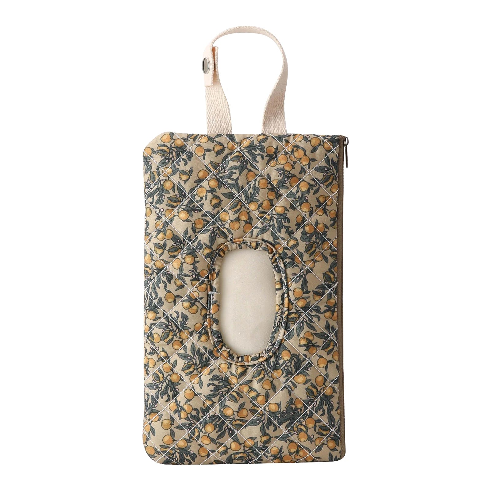 Pull-out Wipe Holder Floral Diaper Pouch Portable Quilted Wipes Tissue Hanging Bag for Car Stroller Multipropose Storage Bag Qme A