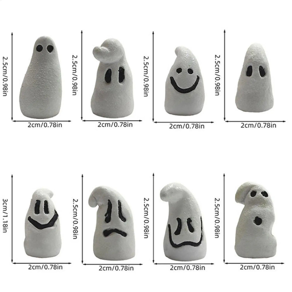 Halloween Luminous Ghost Figurines Glow Dark Miniature 8 Landscape Qme