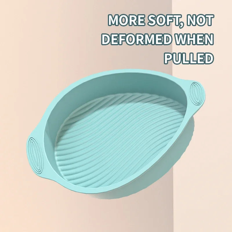 Non-Stick Silicone Fluted Tube Cake Pan 3D Shape Baking Mold DIY Kitchen Bakeware Tools for Pastry & Cake Decorating Qme