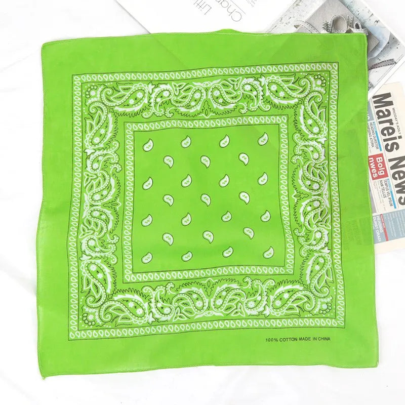 Unisex Hijab Men Women Black Cotton Bandana Hairband Cowboy Biker Qme A-14