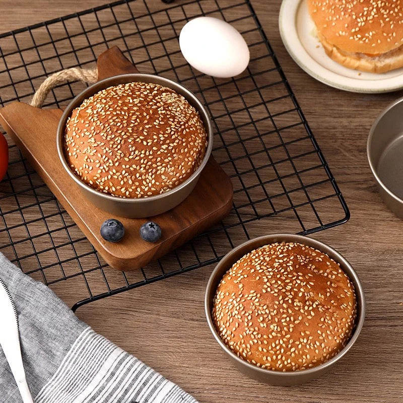 1Pc Carbon Steel Round Cheese Pan Cake Mold Air Fryer Bread Mould Tart Holder Pudding Jelly DIY Bakery Baking Cake Mold Pan. Qme