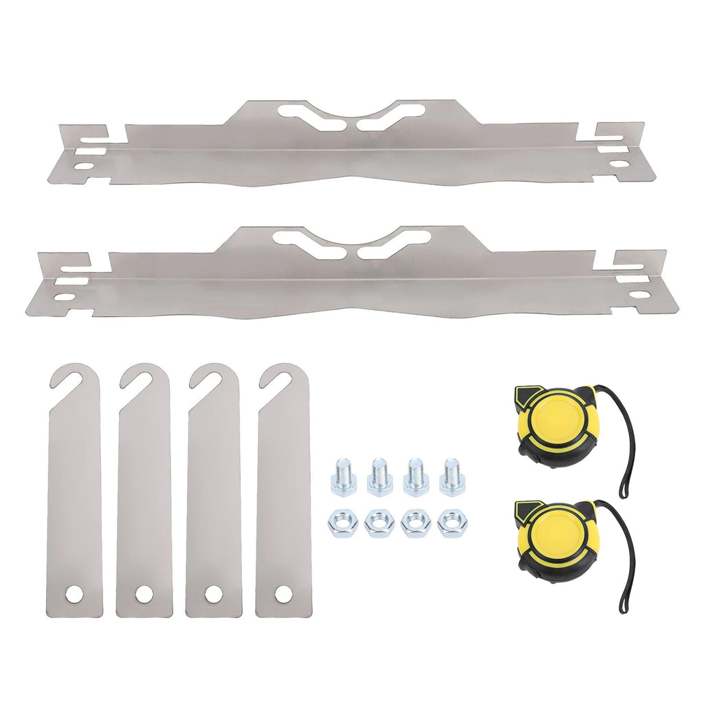 2Pcs Car Wheel Alignment Tool Plate Stainless Steel Measurement Wheel Alignment Tool for Trucks, Off road Vehicles, Coupes Qme With 2 Tapes