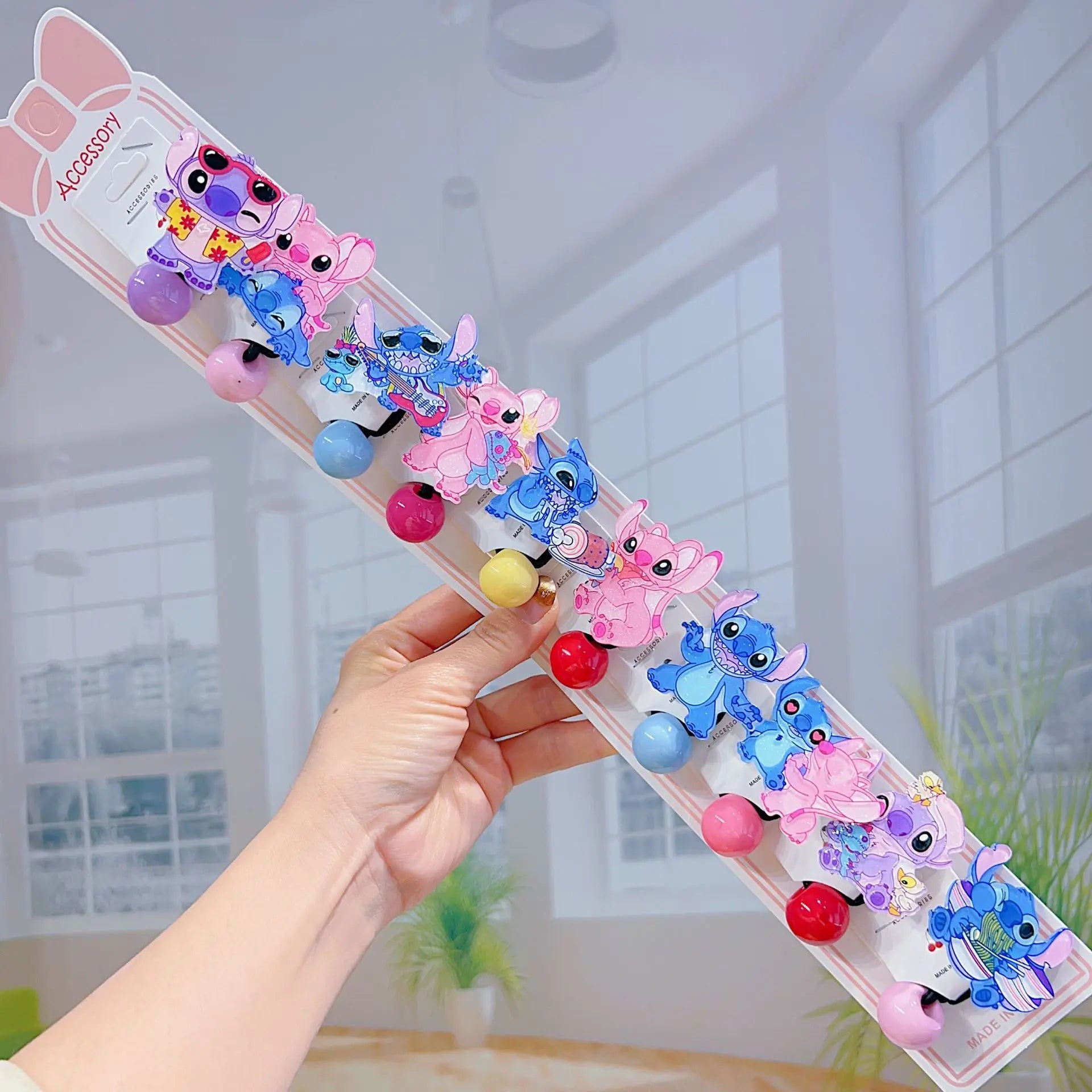 Cute “Stitch” Cartoon Acrylic Hair Clip Student Hair Accessories: Hair Ties, Elastic Bands, and Hair Bands Qme 2