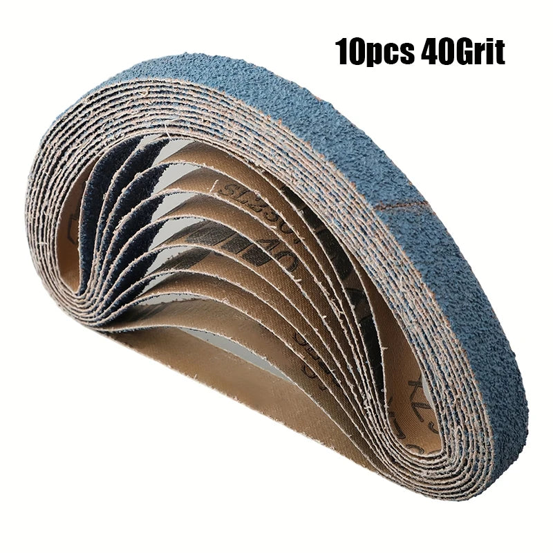 10/20 piece sanded belt, 20 x 520 mm, 40/60/80/120 grains, zirconia corundum for wood, metal, stainless steel, automotive and fu Qme 10pcs 40Grit