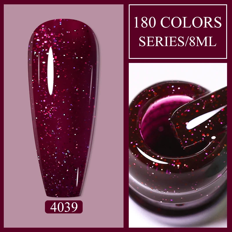 Arte Clavo Glitter UV Gel Nail Polish Sequin Series Colorful Soak Off