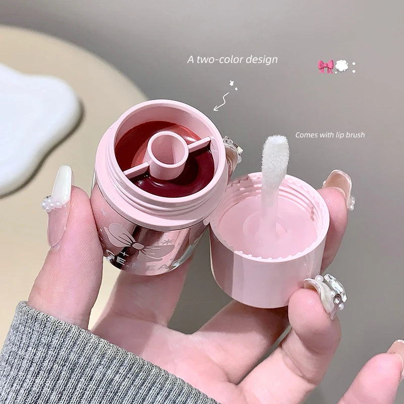 Gege Bear Dual Lip Jelly Mirror Shine Hydrating Moisturizing Gloss Qme