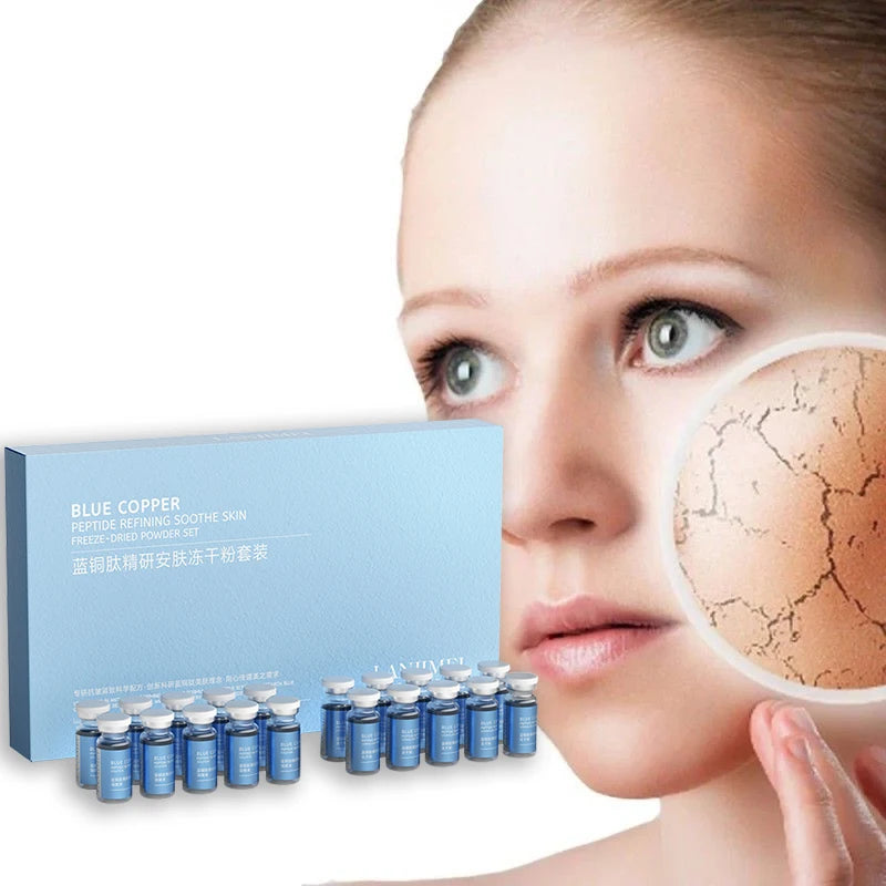 Blue Copper Peptide Freeze-dried Powder Firms Brightens Lifts Skin Qme