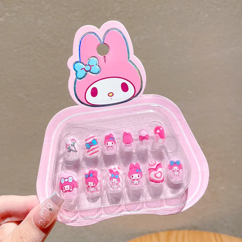 Hello Kitty Kuromi Nail Stickers Safe, Non-Toxic, Odorless Nail Decals New Removable Stickers Qme 3