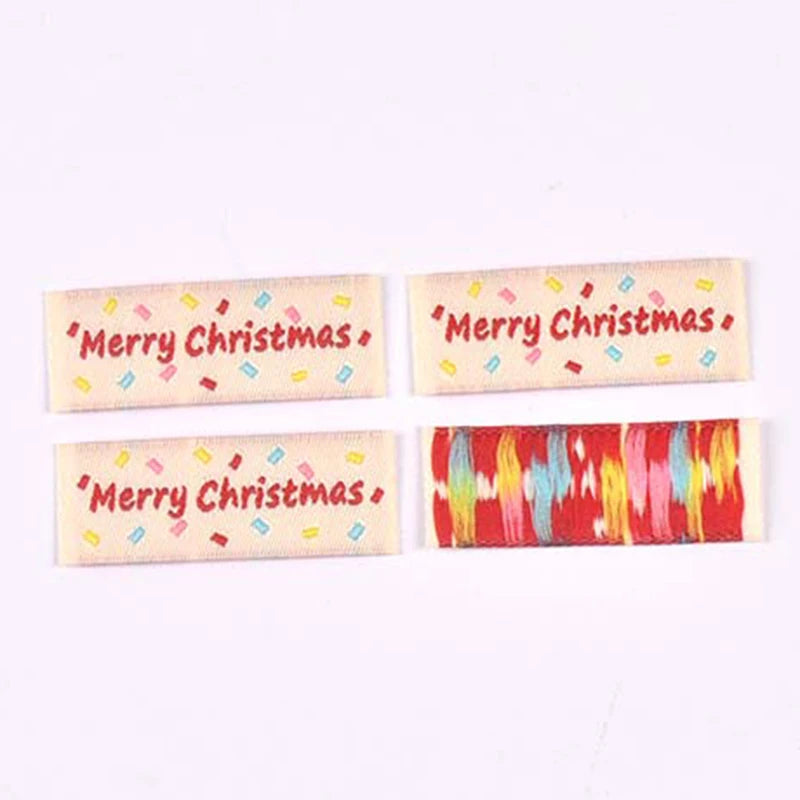 30pcs 12-53mm mixed styles Handmade Fabric Labels, Cute Print Cotton Sew On Tags for DIY Clothes Bags Crafts Decoration cp3859 Qme 15x41mm-3