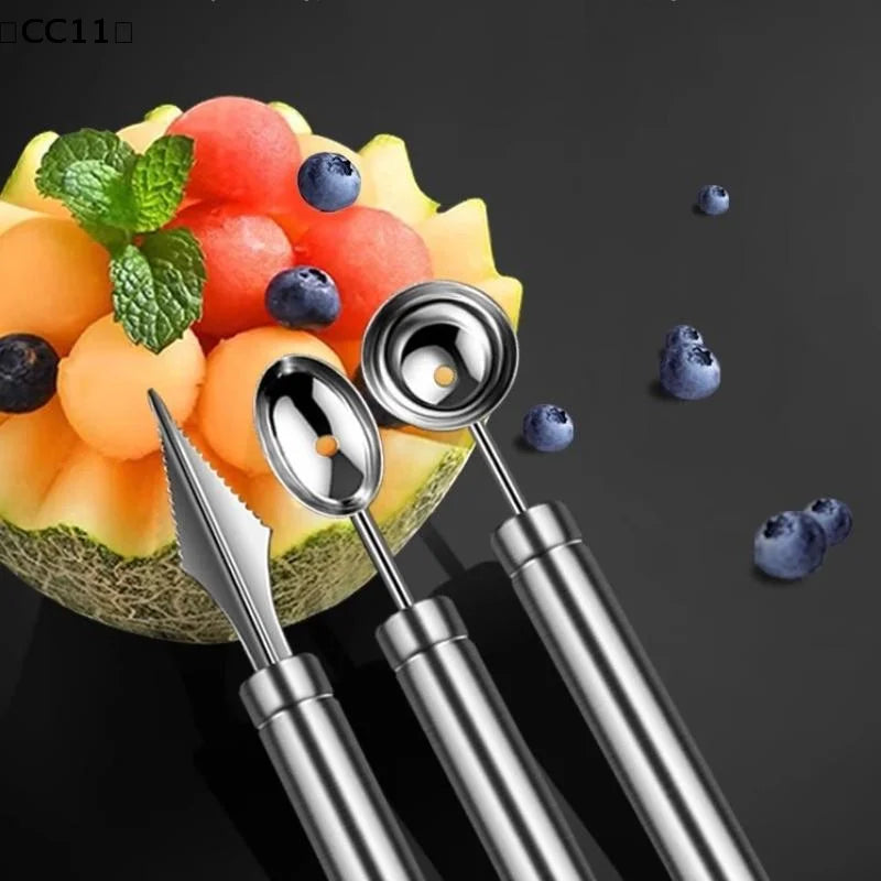 Fruit Carving Spoon Stainless Steel Waviness Baller Shaping DIY Qme