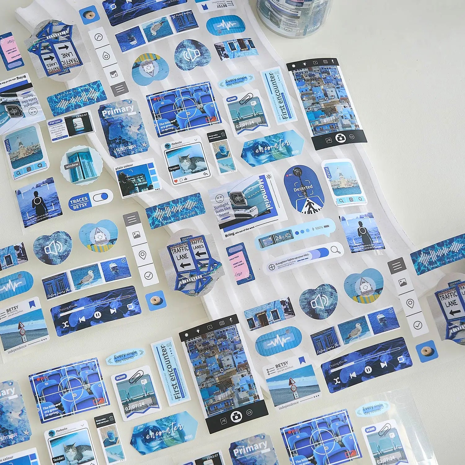 60mm*2m Movie scenery PET Masking Tapes Decor Junk Journal DIY Scrapbooking Stickers School Supplies Collage Stationery Tape Qme