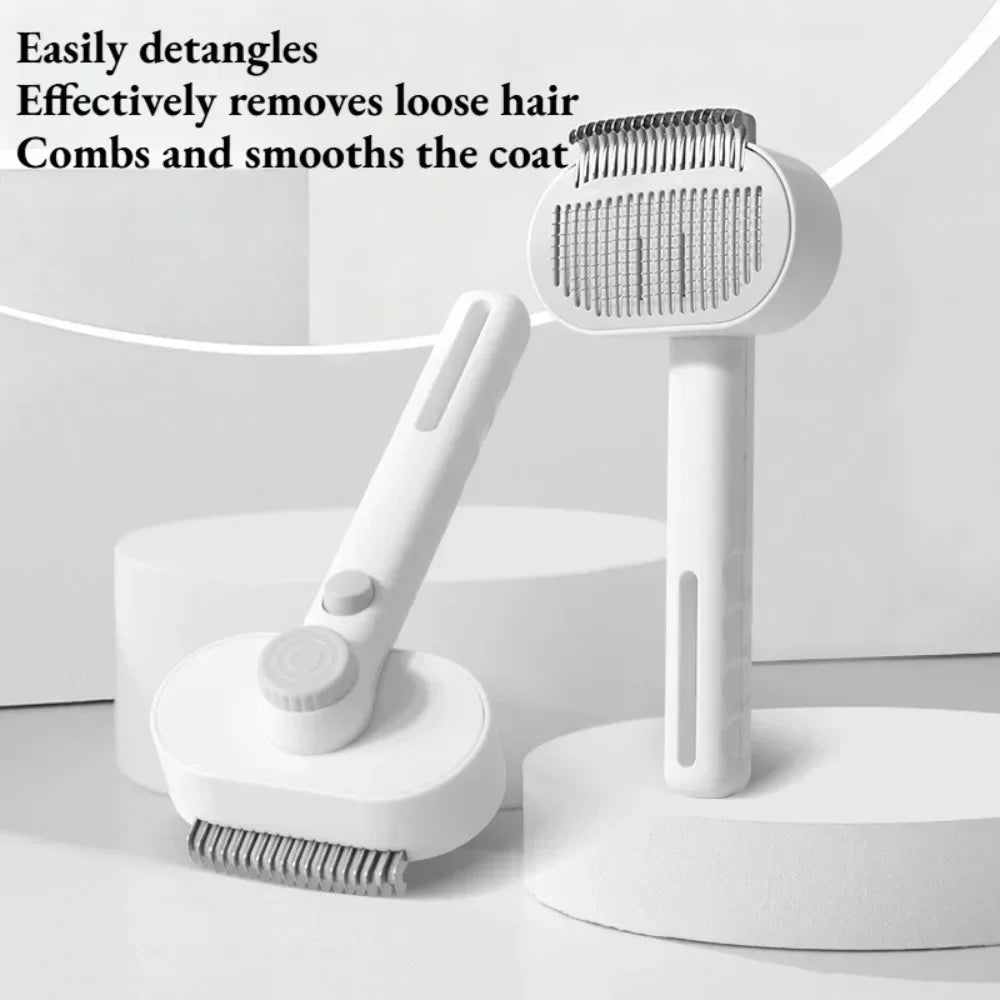 Professional Cat Grooming Brush Deshedding Tool Removes Loose Fur All Qme