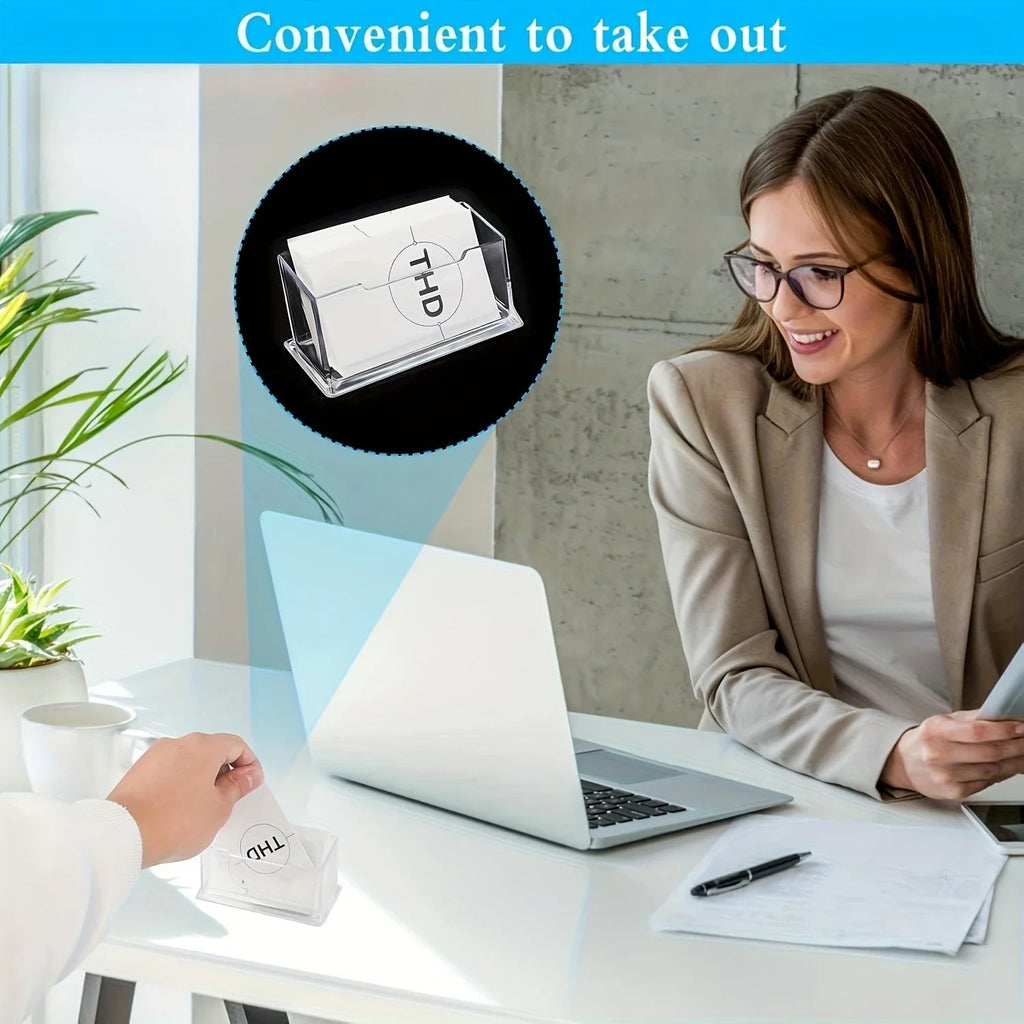 Business Card Holder - A simple and stylish desktop organizer suitable for both home and office use. Qme