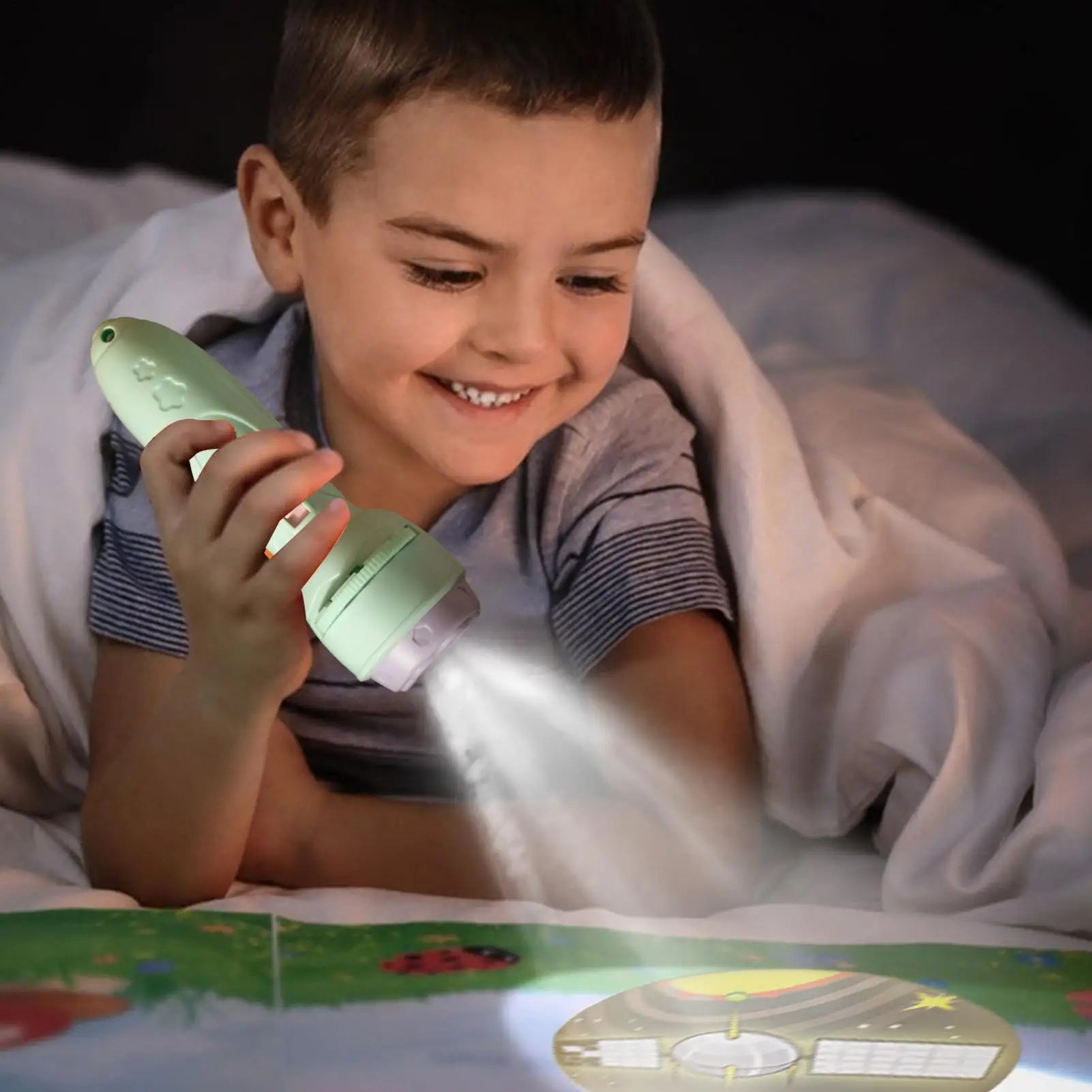 Kids Flashlight Projector 120 Patterns Projection Flashlights Fine Qme