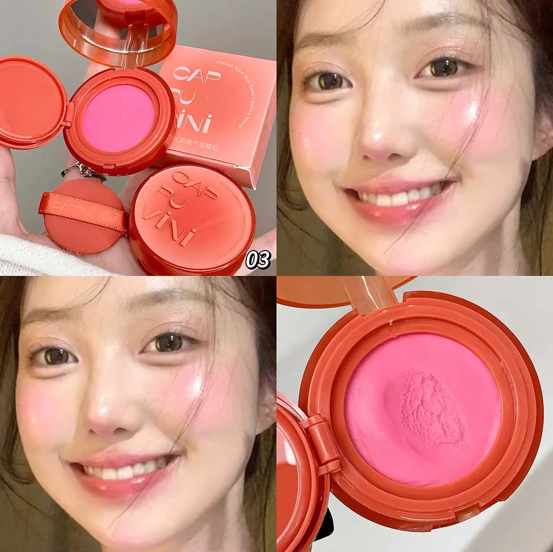 Soft Smooth Blush Cream Mud Pink Rose Brightening Expanding Color Long-lasting Moisturizing Cheek Tint Face Rouge High Pigment Qme 03