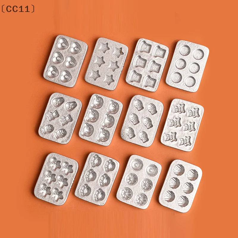 CC1110pcs Doll House Miniature Mini Cake Baking Mold Kitchen Scene Qme