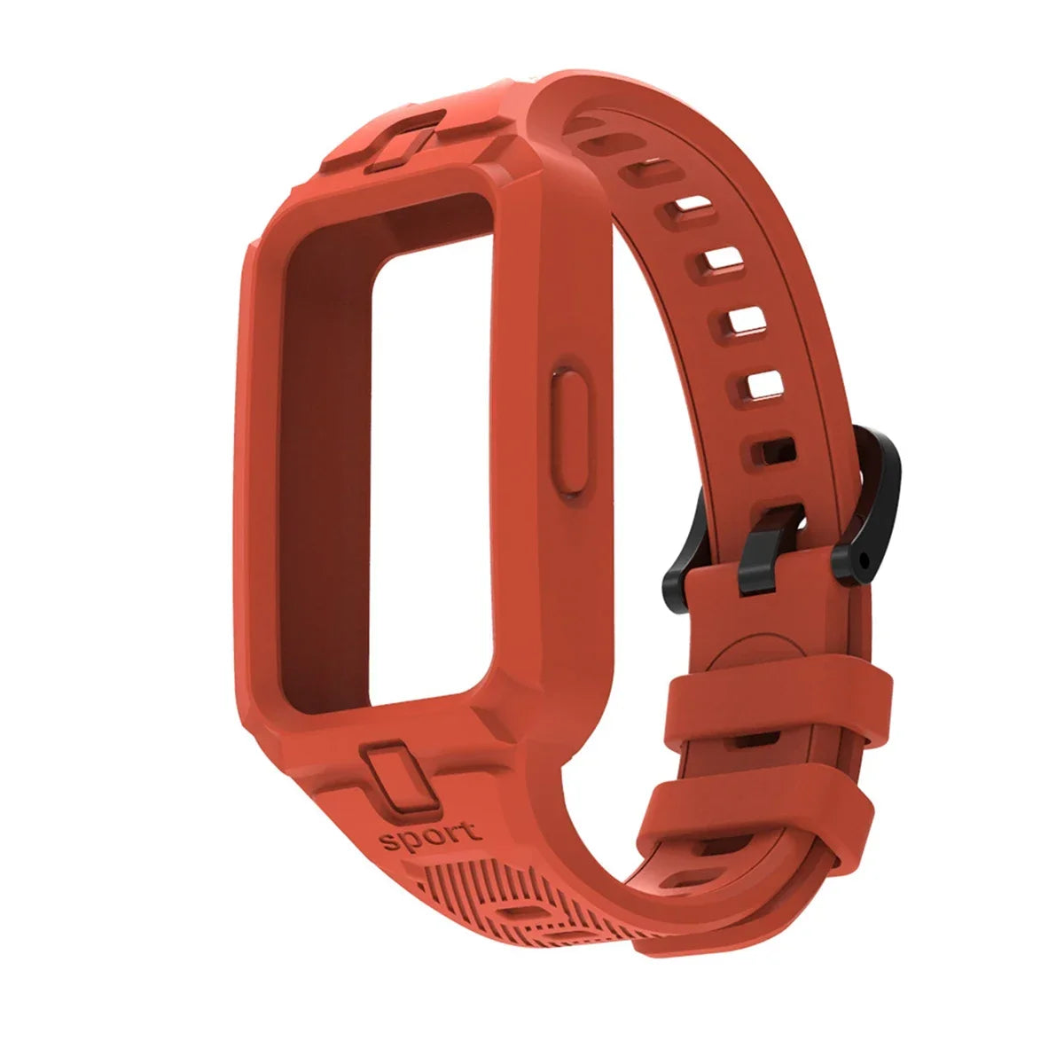 Silicone Strap for Huawei Band 9 8 7 6 Smart Watch Replacement Bracelet Sport Breathable Straps for Huawei Band9 Qme Dark Orange For Honor band 6
