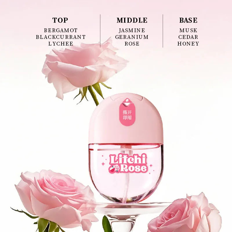 Deodorant Perfume Unisex Rose Bergamot Last Fragrance Air Freshener Qme Lychee Rose 30ML