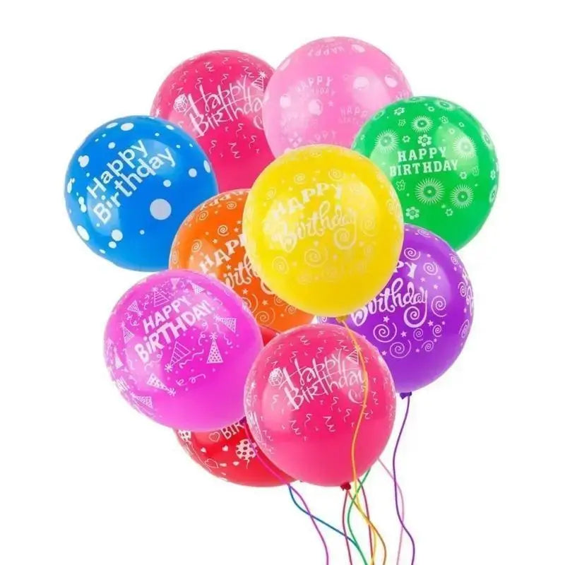 Digital Birthday Balloon Letter Printed Happy Latex Party Scene Decor Qme