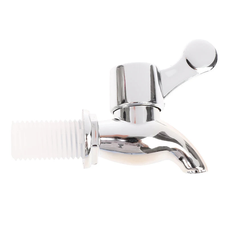 Wine Barrel Water Tank Faucet Silver Glass Bottle Jar Qme
