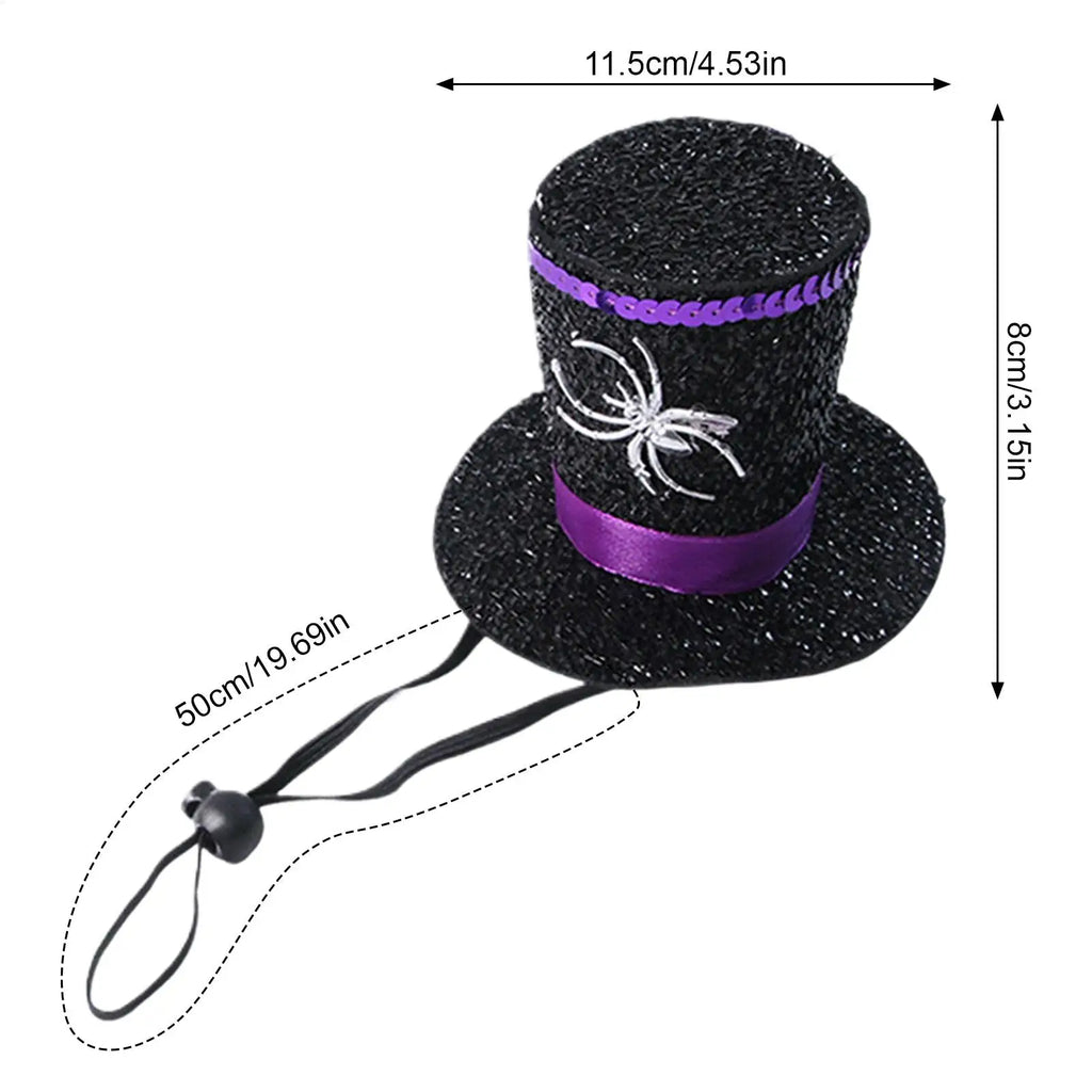 Witch Hat Pet Funny Spider Outfit Halloween Dog Holiday Outdoor Party Qme