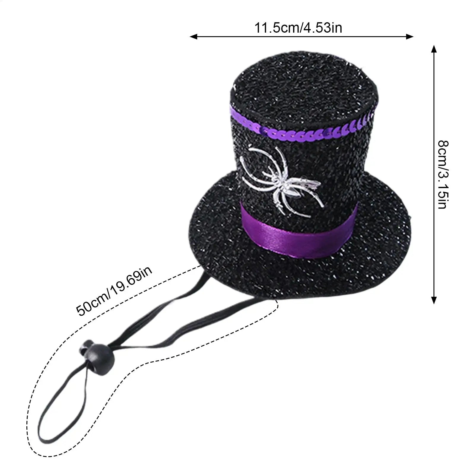 Witch Hat Pet Funny Spider Outfit Halloween Dog Holiday Outdoor Party Qme