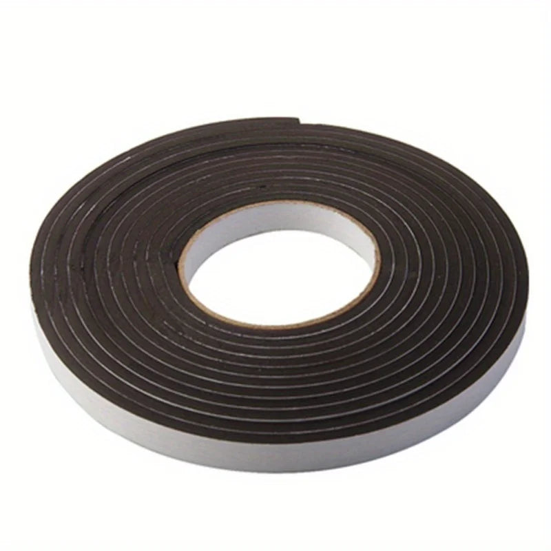 1 Roll Weather Stripping Seal Self Adhesive Seal Strips, Foam Window Glass Door Soundproof Anti Dustproof Gap Warm Sealing Tape Qme Black