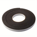 1 Roll Weather Stripping Seal Self Adhesive Seal Strips, Foam Window Glass Door Soundproof Anti Dustproof Gap Warm Sealing Tape Qme Black
