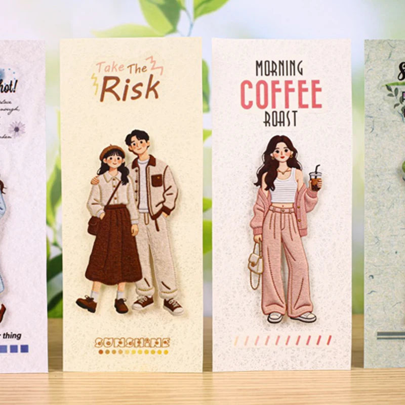 Vintage Fashion Girl Sticker Pack, BFF Theme Journal & Guka Decor Material, Must-Have for Stationery Lovers Qme