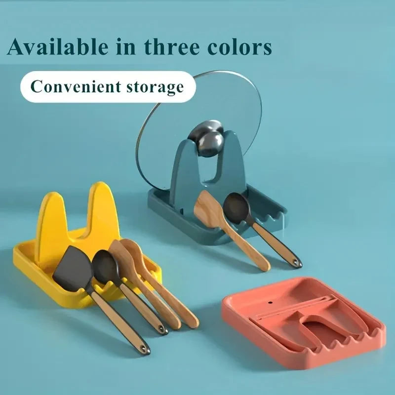 Foldable Pot Holder Plastic Spoon Holder Vertical Kitchen Storage Rack Suitable For Ladle Forks And Lid Rack Storage Rack Qme