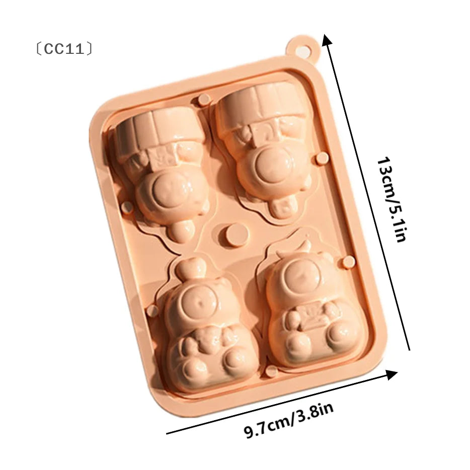 CC114 Consecutive Capybara Shaped Silicone Mold Cartoon Animal Qme