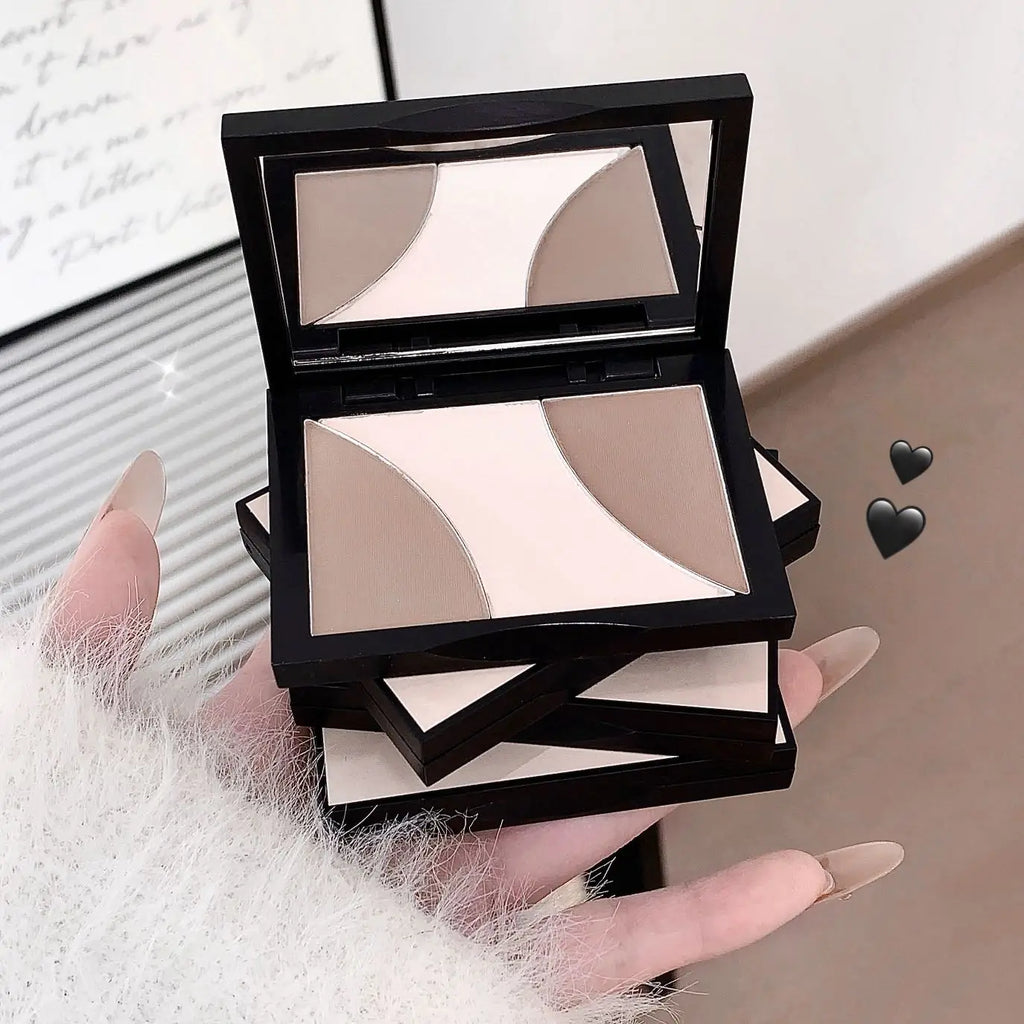 Kakashow Three-color Contouring Palette Shadow Nose Highlight Qme