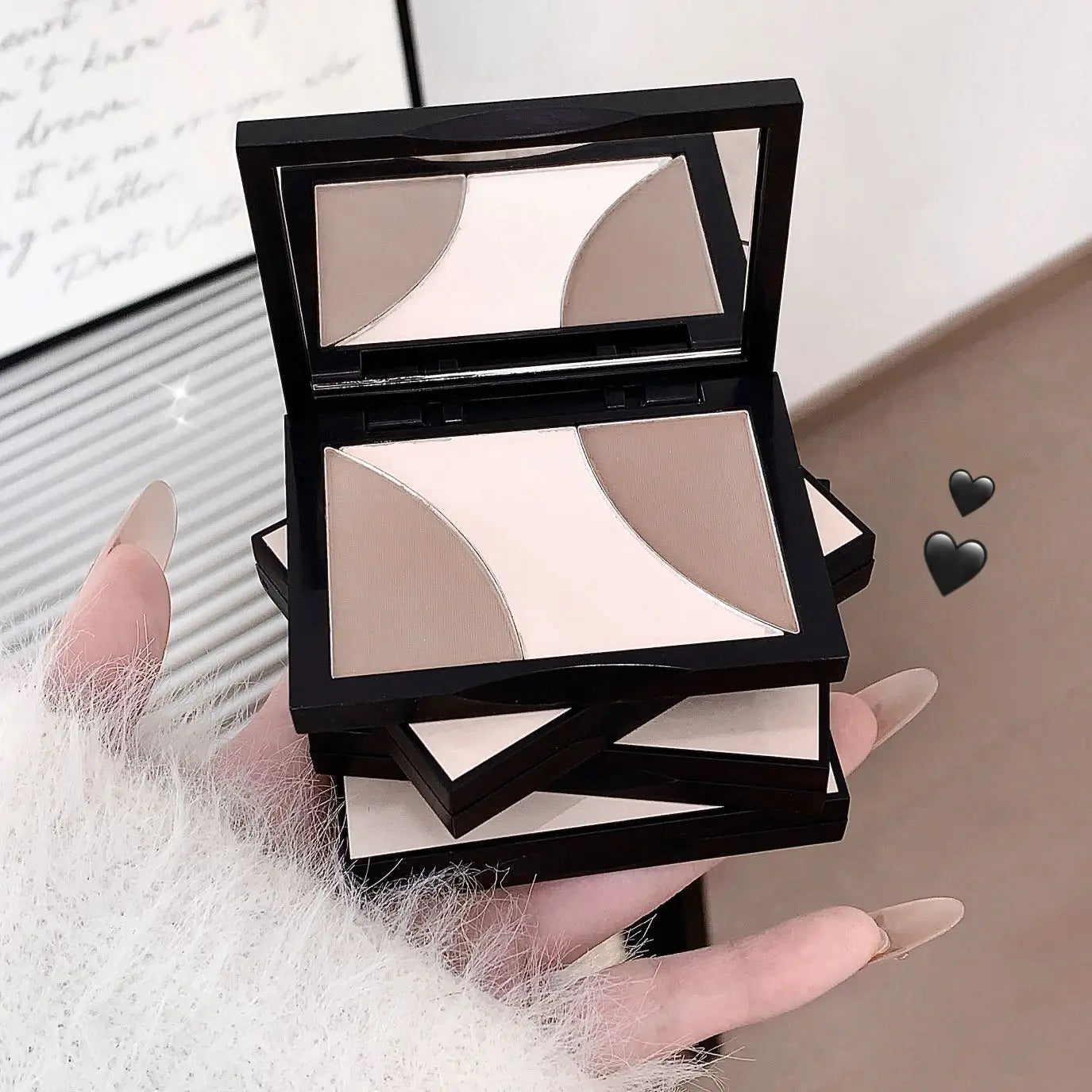 Kakashow Three-color Contouring Palette Shadow Nose Highlight Qme